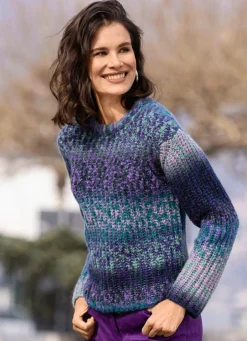 Damen Mona Pullover<Pullover mit Alpaka und tollem Farbverlauf