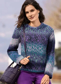 Damen Mona Pullover<Pullover mit Alpaka und tollem Farbverlauf