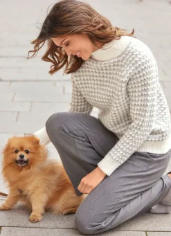 Damen Mona Pullover<Pullover mit aufwendiger Struktur