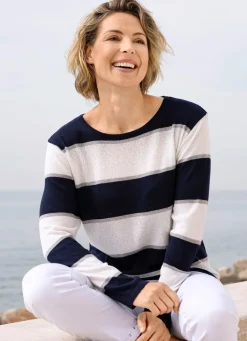 Damen Mona Pullover<Pullover mit aufwendiger Steinchenzier