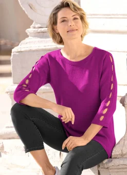 Damen Mona Pullover|Basics<Pullover mit Cut-Outs