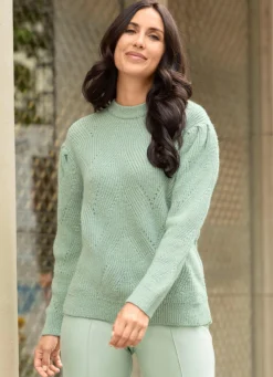 Damen Mona Basics|Pullover<Pullover mit dekorativer Faltenlegung