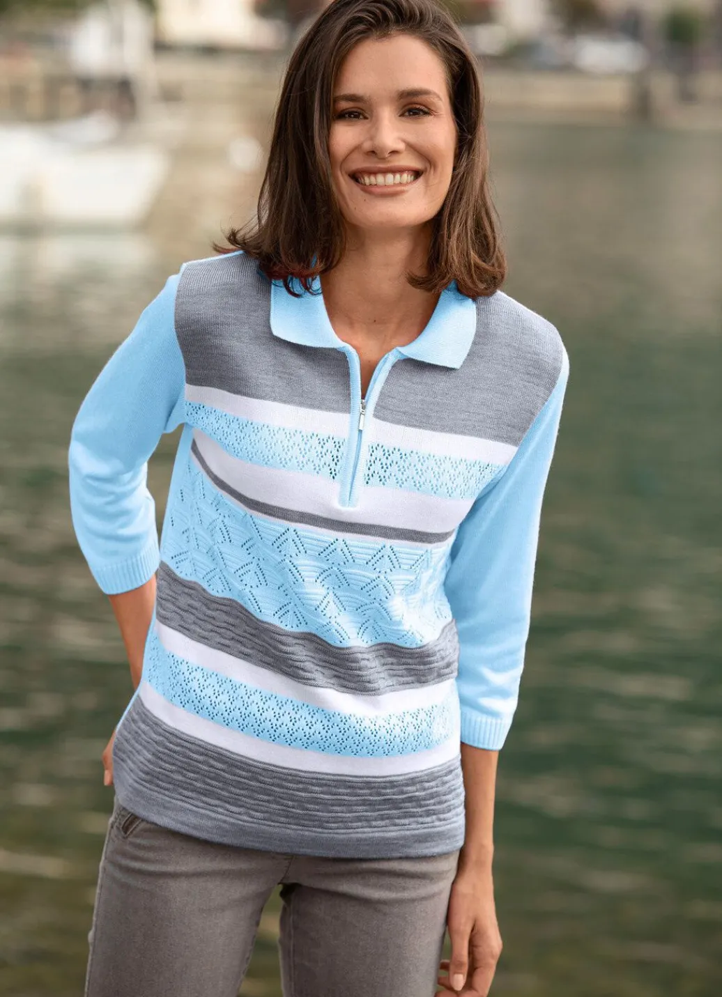 Damen Mona Pullover<Pullover mit dezentem Glanz