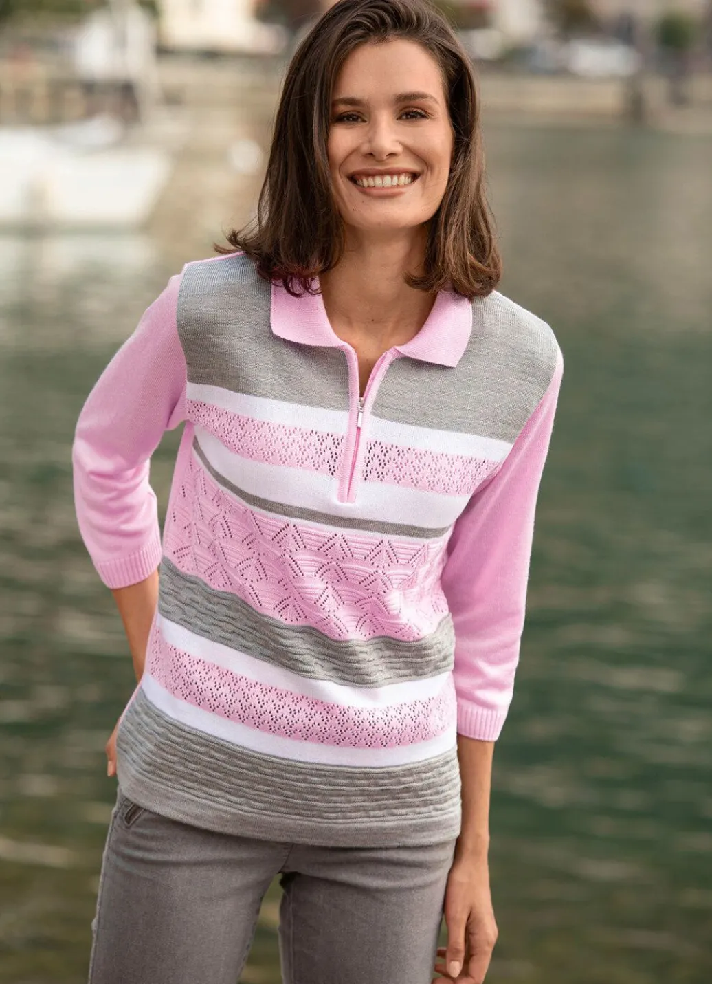 Damen Mona Pullover<Pullover mit dezentem Glanz