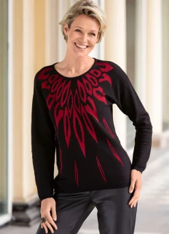 Damen Mona Pullover<Pullover mit edel glänzendem Jacquard