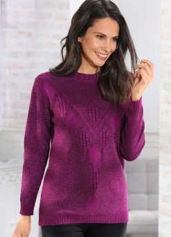 Damen Mona Pullover<Pullover mit edlem Glitzereffekt
