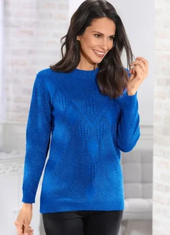 Damen Mona Pullover<Pullover mit edlem Glitzereffekt