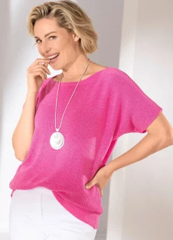 Damen Mona Basics|Pullover<Pullover mit edlen Glitzerakzenten