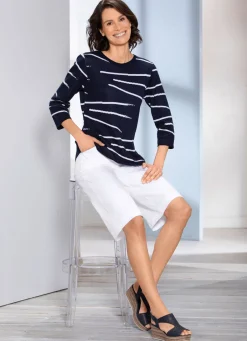 Damen Mona Pullover<Pullover mit effektvollem Streifendessin