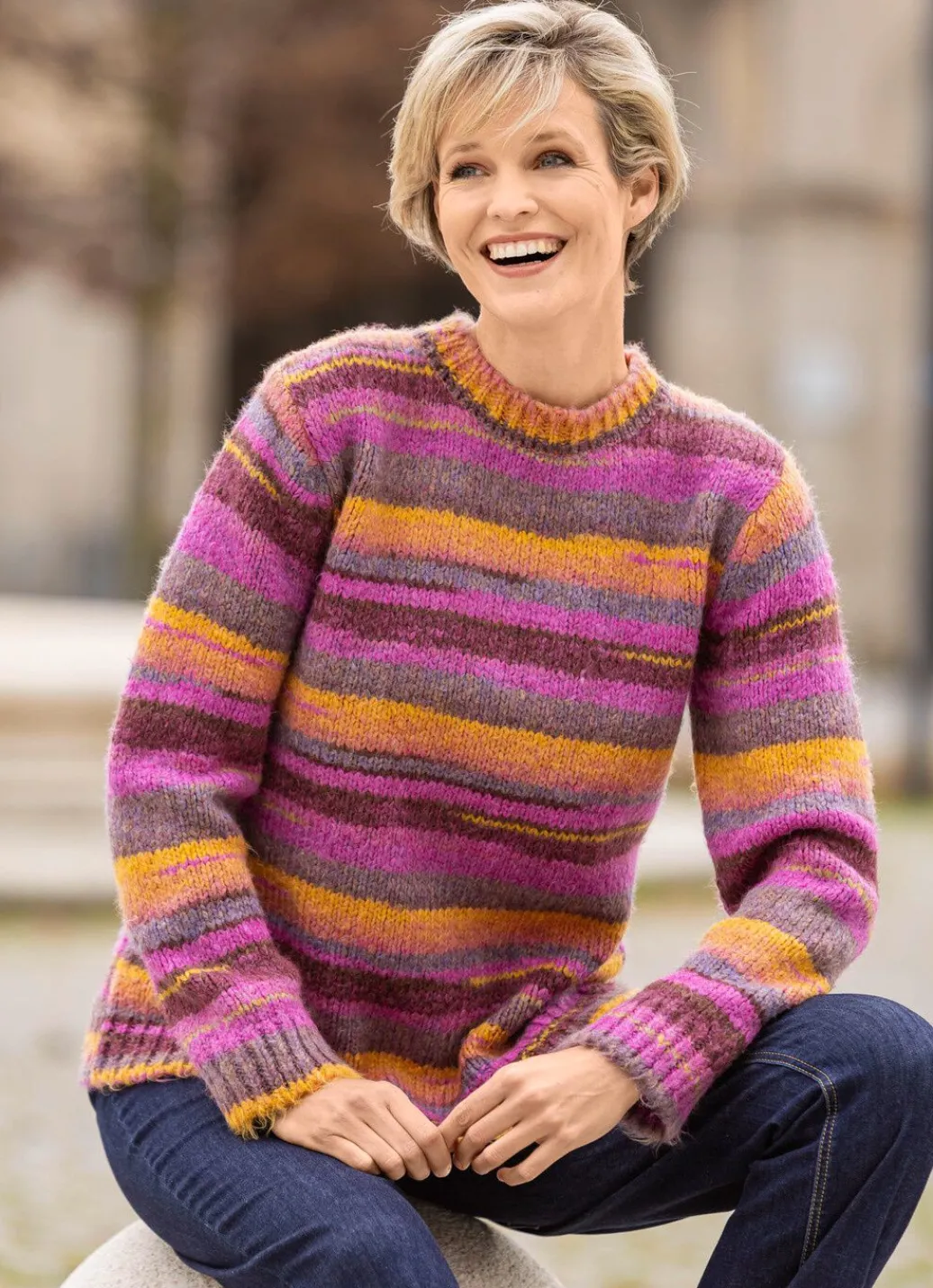 Damen Mona Pullover<Pullover mit Farbverlauf