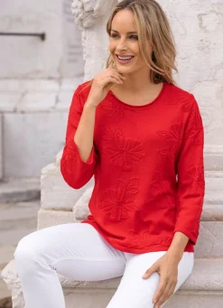 Damen Mona Pullover<Pullover mit feiner Floralstruktur