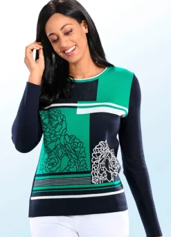 Damen Mona Pullover<Pullover mit floralem Jacquard-Dessin