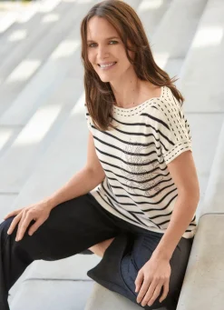 Damen Mona Pullover<Pullover mit floralem Plättchenmotiv