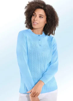 Damen Mona Pullover|Basics<Pullover mit floraler Struktur