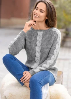 Damen Mona Pullover<Pullover mit Glitzerakzenten