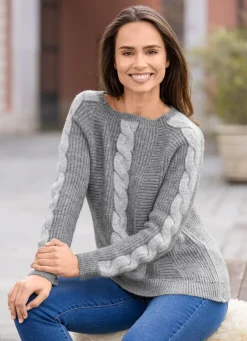 Damen Mona Pullover<Pullover mit Glitzerakzenten