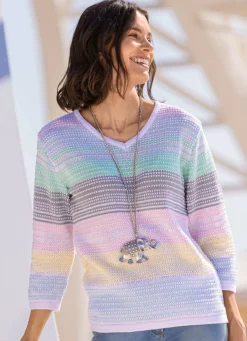 Damen Mona Pullover<Pullover mit Glitzerakzenten