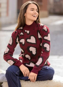 Damen Mona Pullover<Pullover mit Herzmotiven