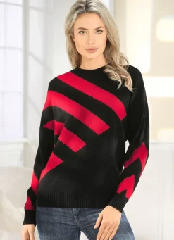 Damen Mona Pullover<Pullover mit Intarsienmuster