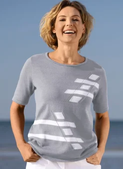 Damen Mona Pullover<Pullover mit Intarsien-Vorderteil
