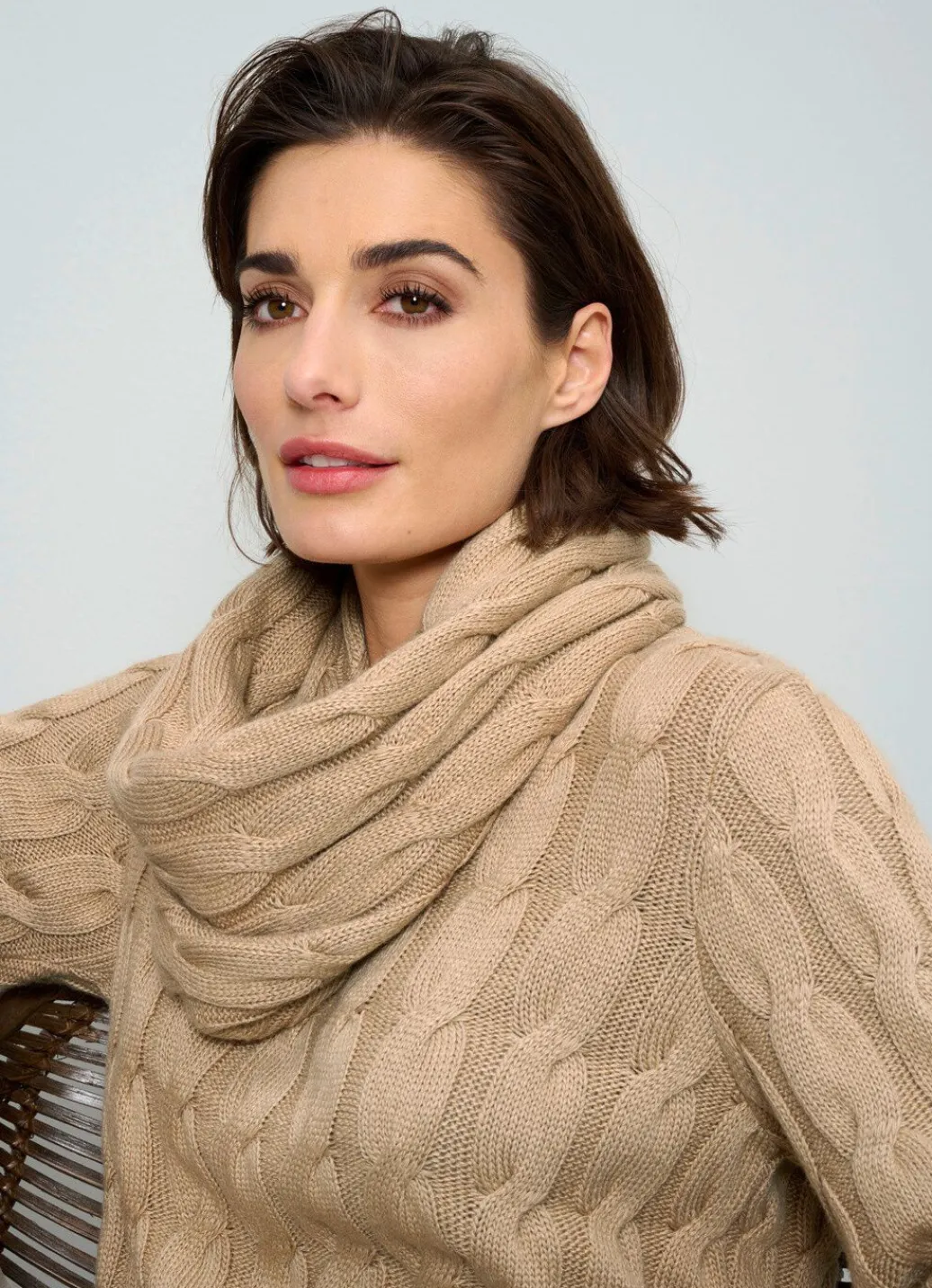 Damen Mona Pullover|Basics<Pullover mit Loop und mit Kaschmir