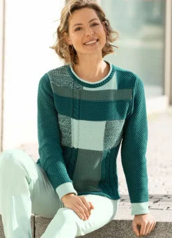 Damen Mona Pullover<Pullover mit Patchworkdessin