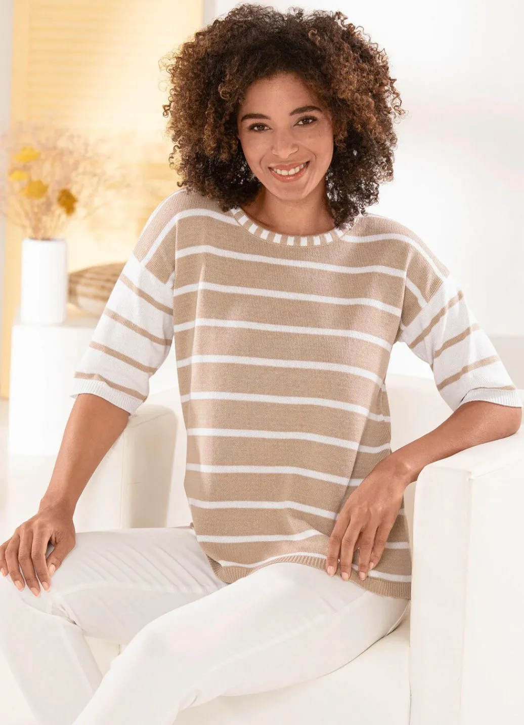 Damen Mona Pullover<Pullover mit pfiffigen Kontrasten
