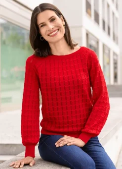 Damen Mona Pullover|Basics<Pullover mit Raglanärmeln in leichter Ballonform