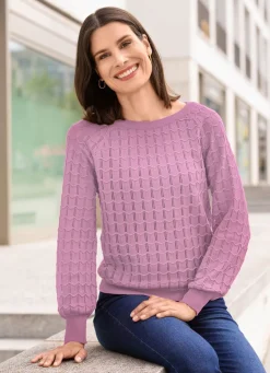 Damen Mona Pullover|Basics<Pullover mit Raglanärmeln in leichter Ballonform