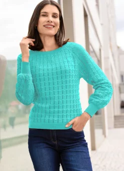 Damen Mona Pullover|Basics<Pullover mit Raglanärmeln in leichter Ballonform