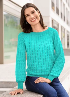 Damen Mona Pullover|Basics<Pullover mit Raglanärmeln in leichter Ballonform