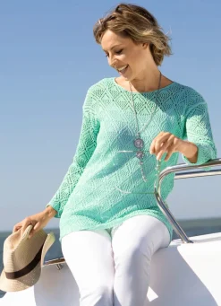 Damen Mona Pullover|Basics<Pullover mit Rautendessin