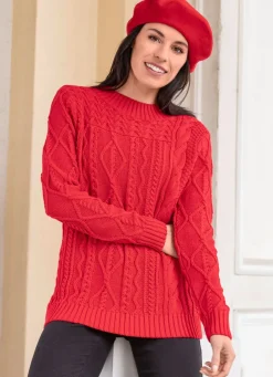 Damen Mona Basics|Pullover<Pullover mit recycelter Baumwolle