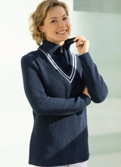 Damen Mona Pullover<Pullover mit recycelter Baumwolle