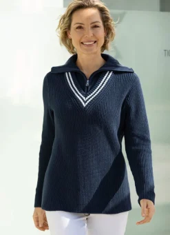 Damen Mona Pullover<Pullover mit recycelter Baumwolle