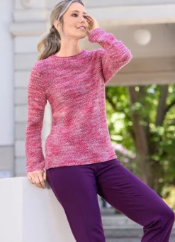 Damen Mona Pullover<Pullover mit Reiskornstruktur