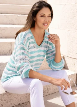 Damen Mona Pullover<Pullover mit Ringeldessin