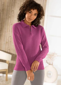 Damen Mona Basics|Pullover<Pullover mit Schurwolle