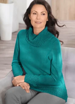 Damen Mona Basics|Pullover<Pullover mit Schurwolle