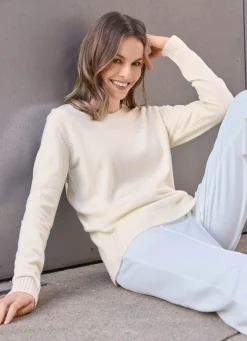 Damen Mona Basics|Pullover<Pullover mit Schurwolle und Kaschmir