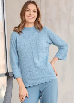 Damen Mona Basics|Pullover<Pullover mit Schurwolle und Kaschmir