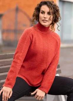 Damen Mona Basics|Pullover<Pullover mit streckender Struktur