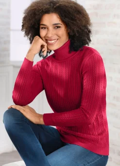 Damen Mona Pullover|Basics<Pullover mit streckender Struktur