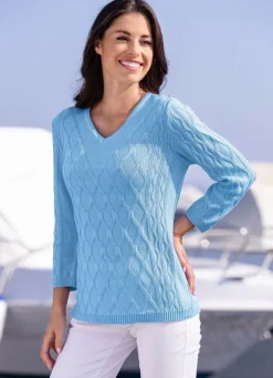 Damen Mona Pullover|Basics<Pullover mit Strukturdessin