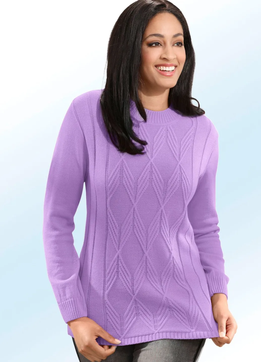 Damen Mona Pullover|Basics<Pullover mit Strukturmix