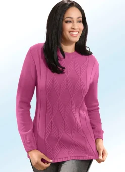 Damen Mona Pullover|Basics<Pullover mit Strukturmix