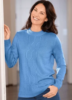 Damen Mona Pullover|Basics<Pullover mit Strukturmix