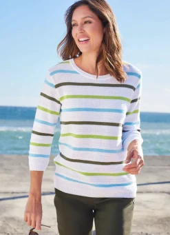 Damen Mona Pullover<Pullover mit Strukturmuster im Mix