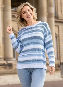 Damen Mona Pullover<Pullover mit tollem Ringelmuster