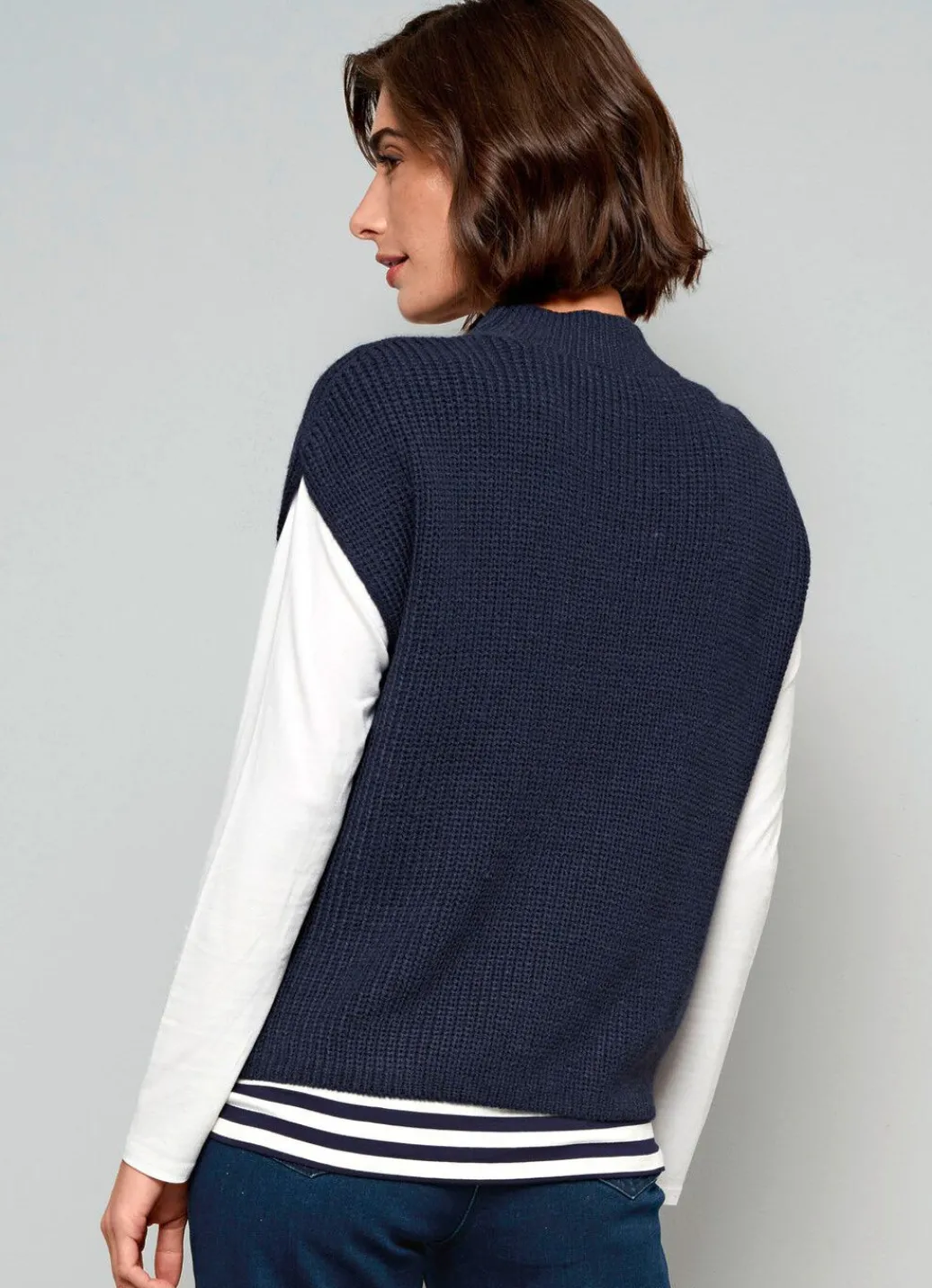 Sale Pullunder in Perlfang Damen Pullunder|Pullover